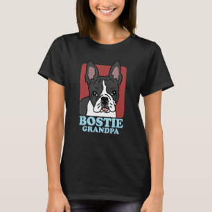 Camiseta Mens Bostie Vovô Dog Proprietário de Boston Terrie
