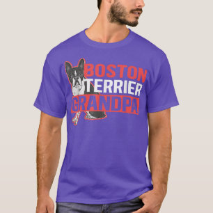 Camiseta Mens Boston Terrier Grandpa Dog Proprietário de Bo