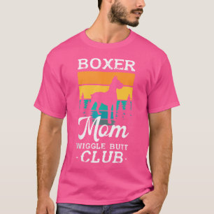 Camiseta Mens Boxer Mamãe Wiggle Bumbum Club Para Um Boxer