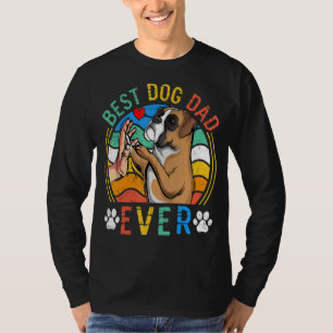 Camiseta Mens Boxer Melhor Pai De Cachorro Nunca Cachorro