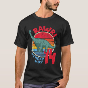 Camiseta Mens Boy 14Th Birthday I Rawr! Brachiosaurus I Fam