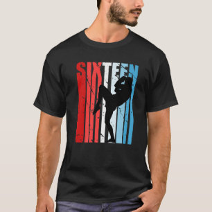Camiseta Mens Boys 16Th Kickboxing Birthday Kickbox Red Pat