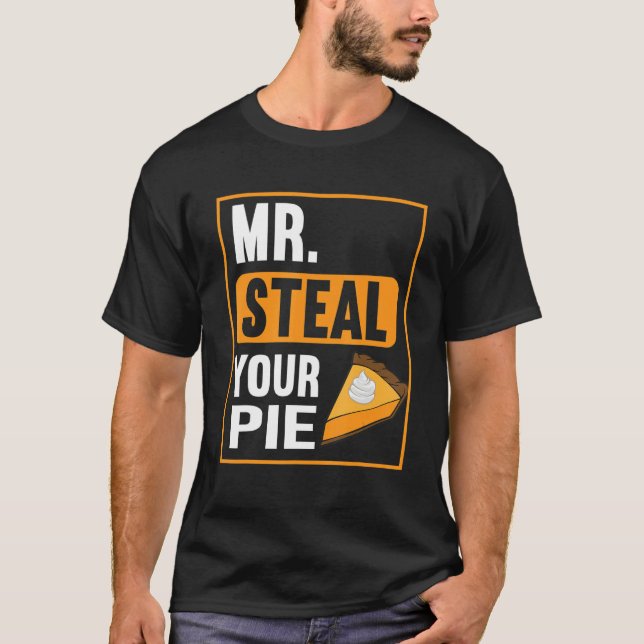 Camiseta Mens Boys Toddlers Kids Sr. Steal Your Pie Thanksg (Frente)