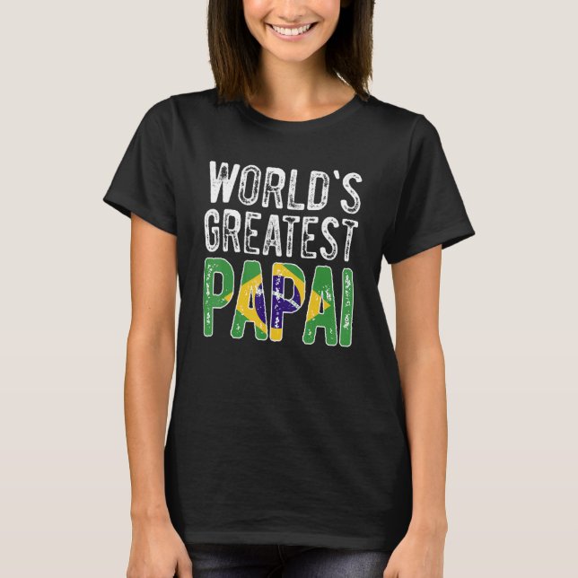 Camiseta Mens Brazil Proud Brazilians Brazilian Roots Ameri (Frente)