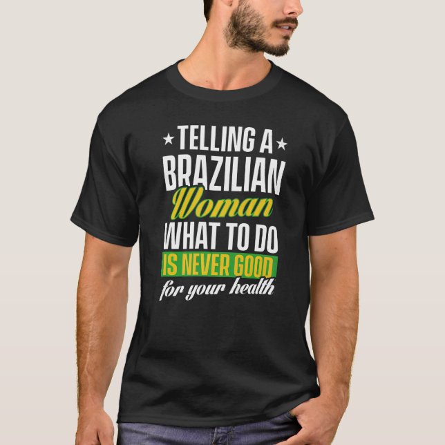 Camiseta Mens Brazil Proud Brazilians Brazilian Roots Ameri (Frente)