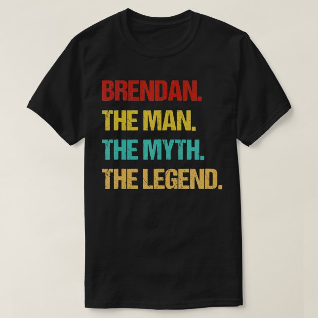 Camiseta Mens Brendan O Homem O Mito A Lenda (Frente do Design)