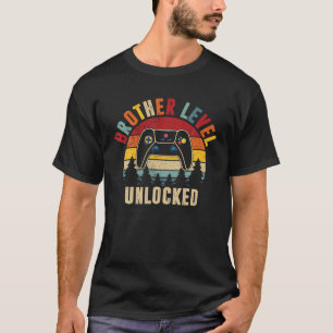Camiseta Mens Brother Level Unlocked Video Gamer Father's D
