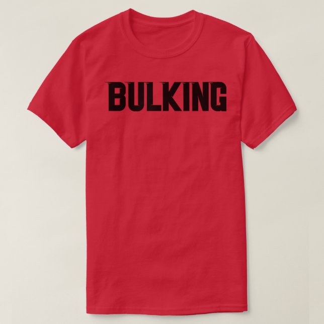 Camiseta Mens BULKING Gym Malhação Workout Bodybuilding Mot (Frente do Design)