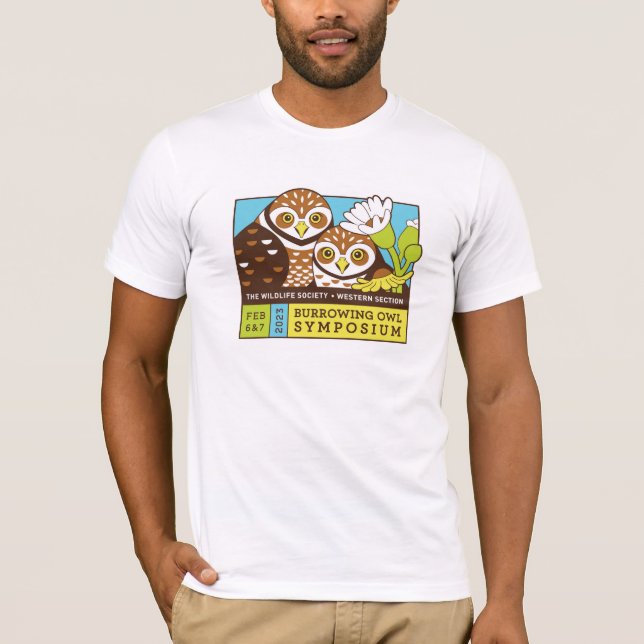 Camiseta Mens Burrowing Owl Symposium T-Shirt (Frente)