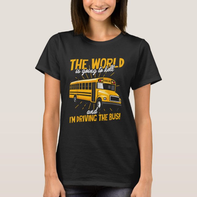 Camiseta Mens Bus World está indo para mim (Frente)