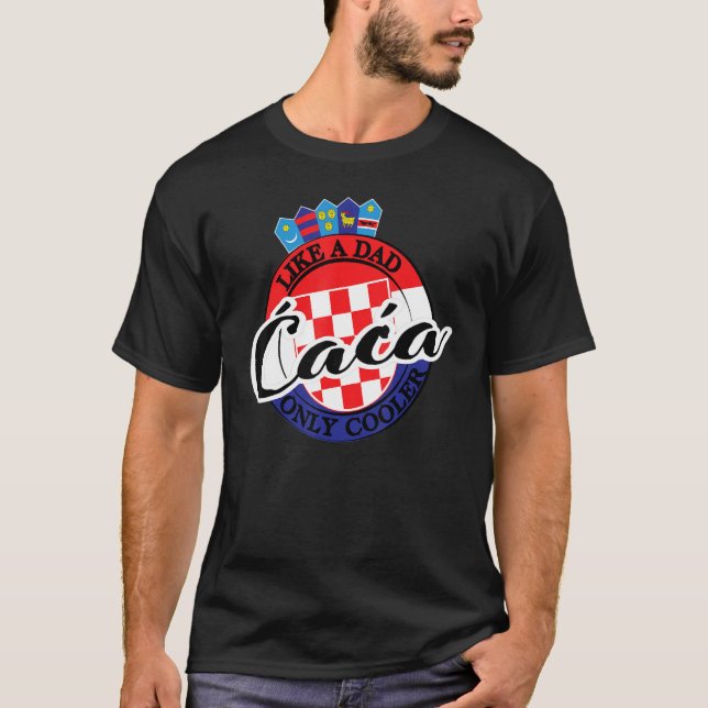 Camiseta Mens Caca Dad in Croatian Croatia (Frente)