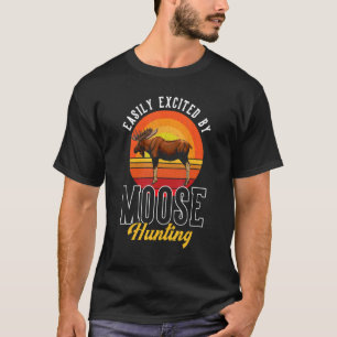 Camiseta Mens Caçando Facilmente Animados Por Moos Caçadore