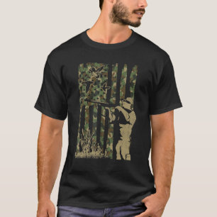 Camiseta Mens Caçando Pato de Pai da Central de Bandeiras A