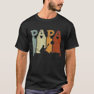 Camiseta Mens Caiaque caiaqueiro PAPAI vintage ART - canoa
