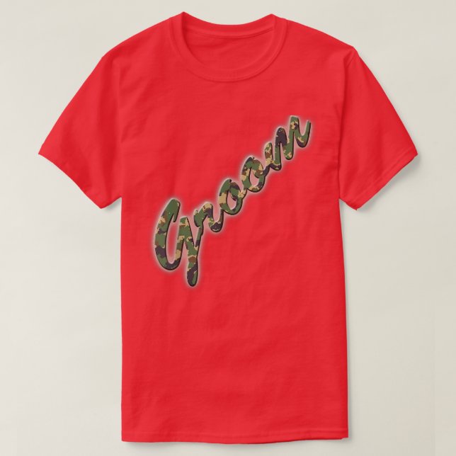 Camiseta Mens Camo Groom (Frente do Design)