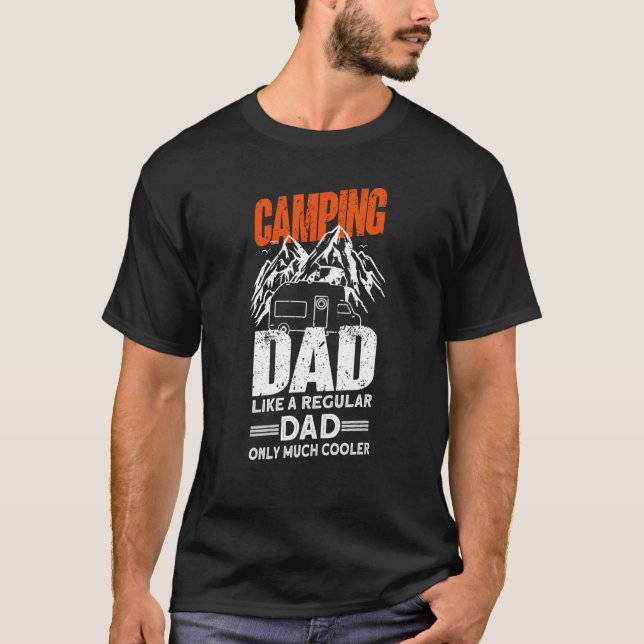 Camiseta Mens Camping Dad - Camper Caravan Funny Camping_1 (Frente)