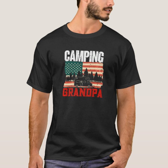 Camiseta Mens Camping Grandpa Camper Caravan Camping 7 (Frente)