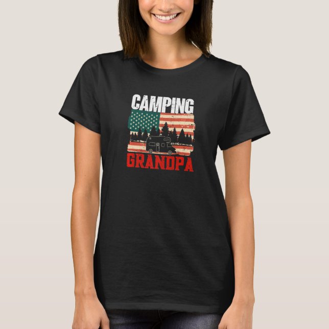 Camiseta Mens Camping Grandpa Camper Caravan Camping 7 (Frente)