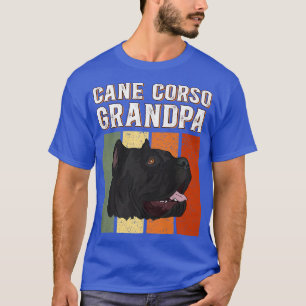Camiseta Mens Cane Corso Vovô Proprietário de Cães Cane Cor