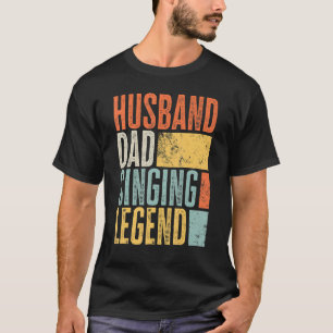 Camiseta Mens Cantando Marido Pai Legendário Padre Melhor R