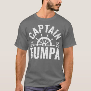 Camiseta Mens Capitão Bumpa Boat Owner Lake Barco Padre"
