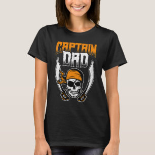 Camiseta Mens Capitão Pai Halloween Pirate Ghosts Spooky Ha