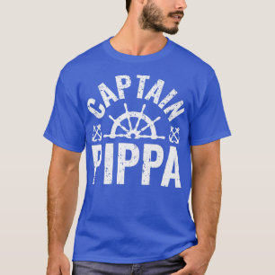 Camiseta Mens Capitão Pippa Boat Owner Lake Barco Padre"