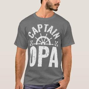 Camiseta Mens Captain Opa Boat Owner Lake Boating Father's 