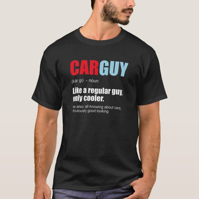 Camiseta Mens Car Guy  Car Guy Definition Gear Head Car Lov (Frente)