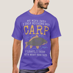 Camiseta Mens Carp Husband Wife  Funny Carps Fishing Angler
