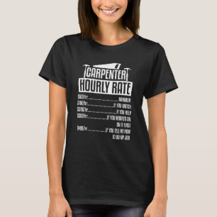 Camiseta Mens Carpinteiro Madeira de madeira de madeira de