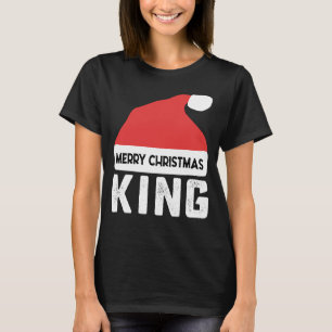 Camiseta Mens Casal Correspondente à roupa Feliz Natal Rei
