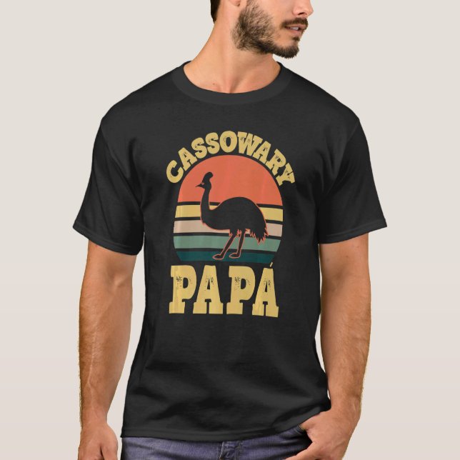 Camiseta Mens Cassowary Papa Cute CassowParty Italiano D (Frente)
