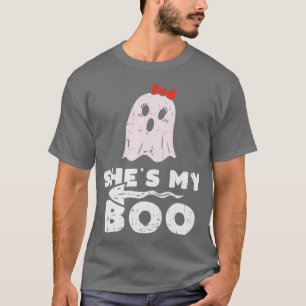 Camiseta Mens Cava Meu Boo Casal Correspondente Halloween C