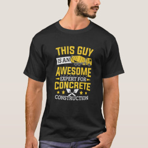 Camiseta Mens Cement Worker Expert Para Construção De Concr