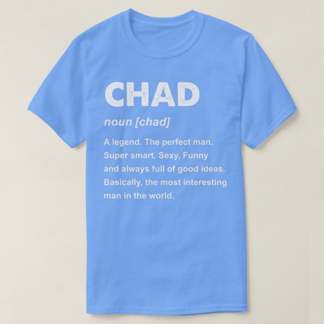 Camiseta Mens Chad Name Gift design (Frente do Design)
