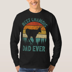 Camiseta Mens Chamois Vintage Melhor Pai Chamois Nunca Pai