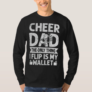 Camiseta Mens Cheer Pai A Única Coisa Que Sacudir É Minha C