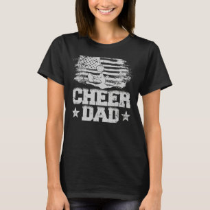 Camiseta Mens Cheer Pai Vintage Bandeira Americana Padre Ch