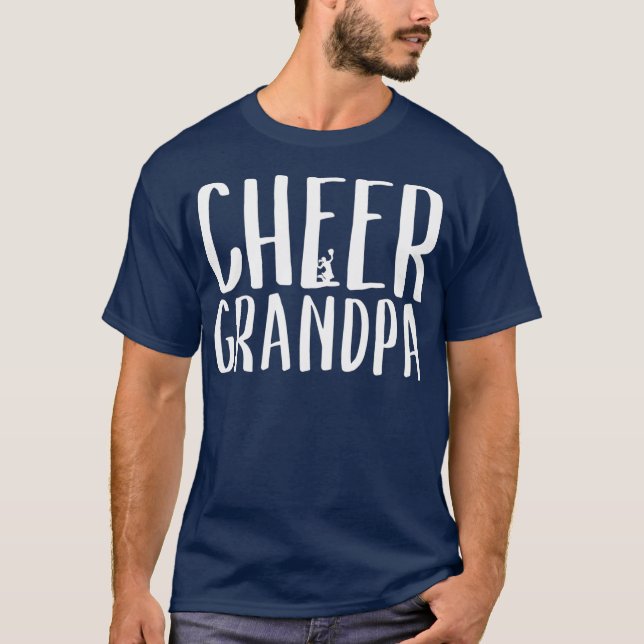 Camiseta Mens Cheer Vovô Orgulhoso Papaw de Cheerleaderes (Frente)