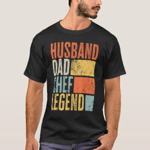 Camiseta Mens Chef Marido Pai Legendário Padre Melhor Cooki