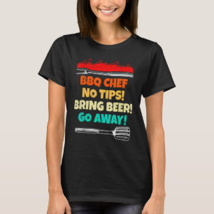 Camiseta Mens Chefe Em Barbecue Traga Cerveja Para Fora