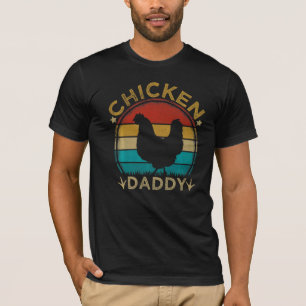 Camiseta Mens  Chicken Dad Vintage Best Chicken Daddy Fathe