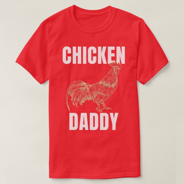 Camiseta Mens Chicken Pai Engraçado Farmer Galinha Dadd (Frente do Design)