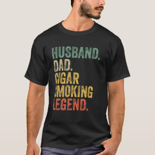 Camiseta Mens Cigar Marido Lenda do Pai Engraçado Cigar Lo