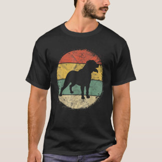Camiseta Mens Circular Retro Rottweiler Owner Rottie Dad Ro