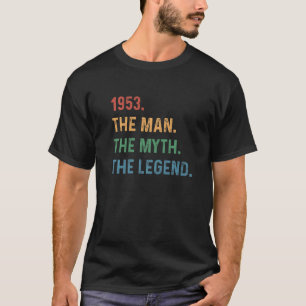 Camiseta Mens Clássico Vintage de 70 anos 1953 70 Birthda