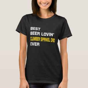 Camiseta Mens Clumber Spaniel - A Melhor Cerveja Adorando C