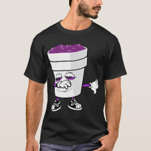 Camiseta Mens Codeine Tosse Xarope Dupla Taça