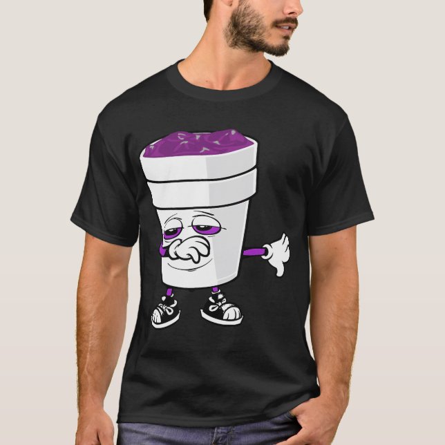 Camiseta Mens Codeine Tosse Xarope Dupla Taça (Frente)